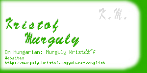 kristof murguly business card